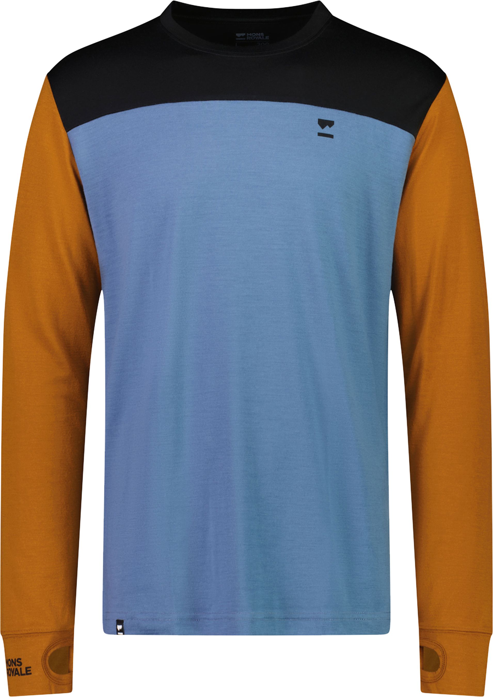 YOTEI Herren-Merino-Langarmshirt / retro valley / XXL