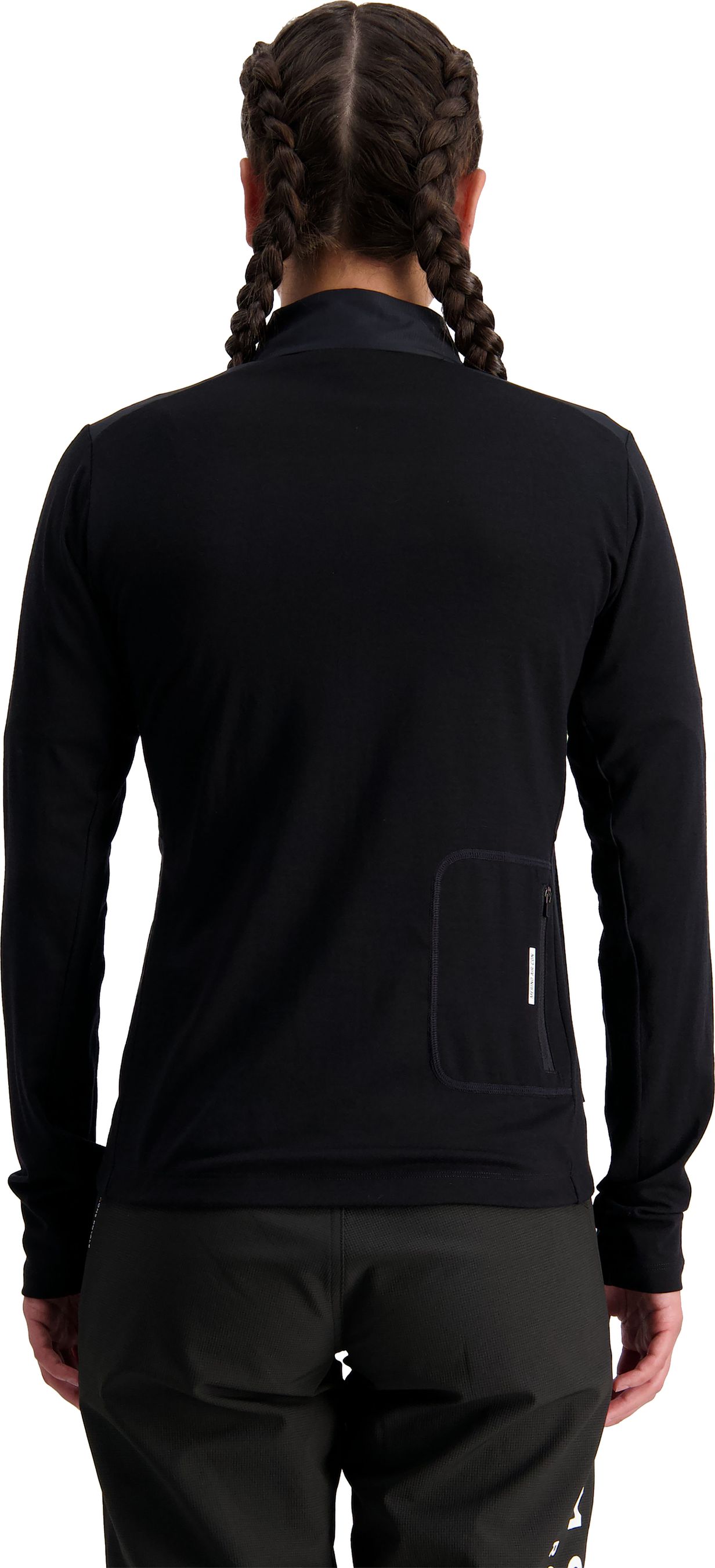 REDWOOD WIND Damen-Merino-Langarmtrikot mit Windschutz / black / S
