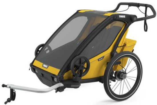 THULE CHARIOT SPORT 2 Kinderanhänger / yellow on black