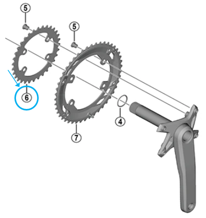 Kettenblatt Cues FC-U6010 Double / schwarz / 32 Zähne
