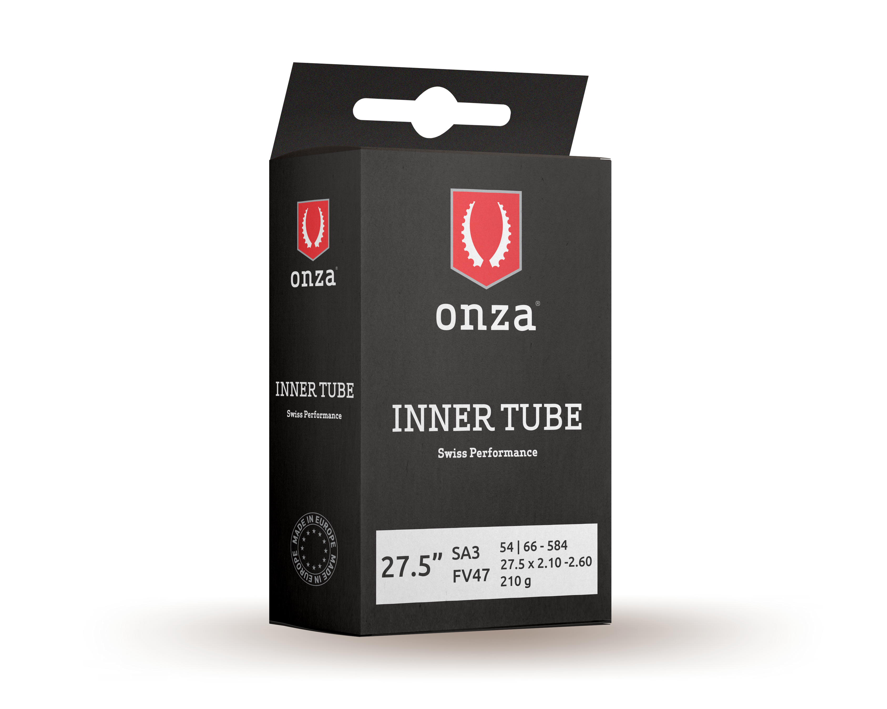 ONZA SA3 STANDART Schlauch / schwarz / SV, 47mm, 27.5" x 2.10-2.60