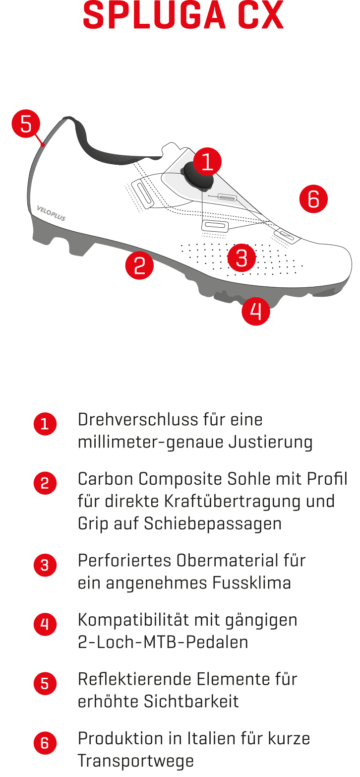 SPLUGA CX MTB-Schuhe / schwarz / 37