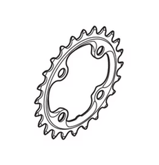 Kettenblatt XTR FC-M980 Triple / silber / 24 Zähne, AE, 64 mm