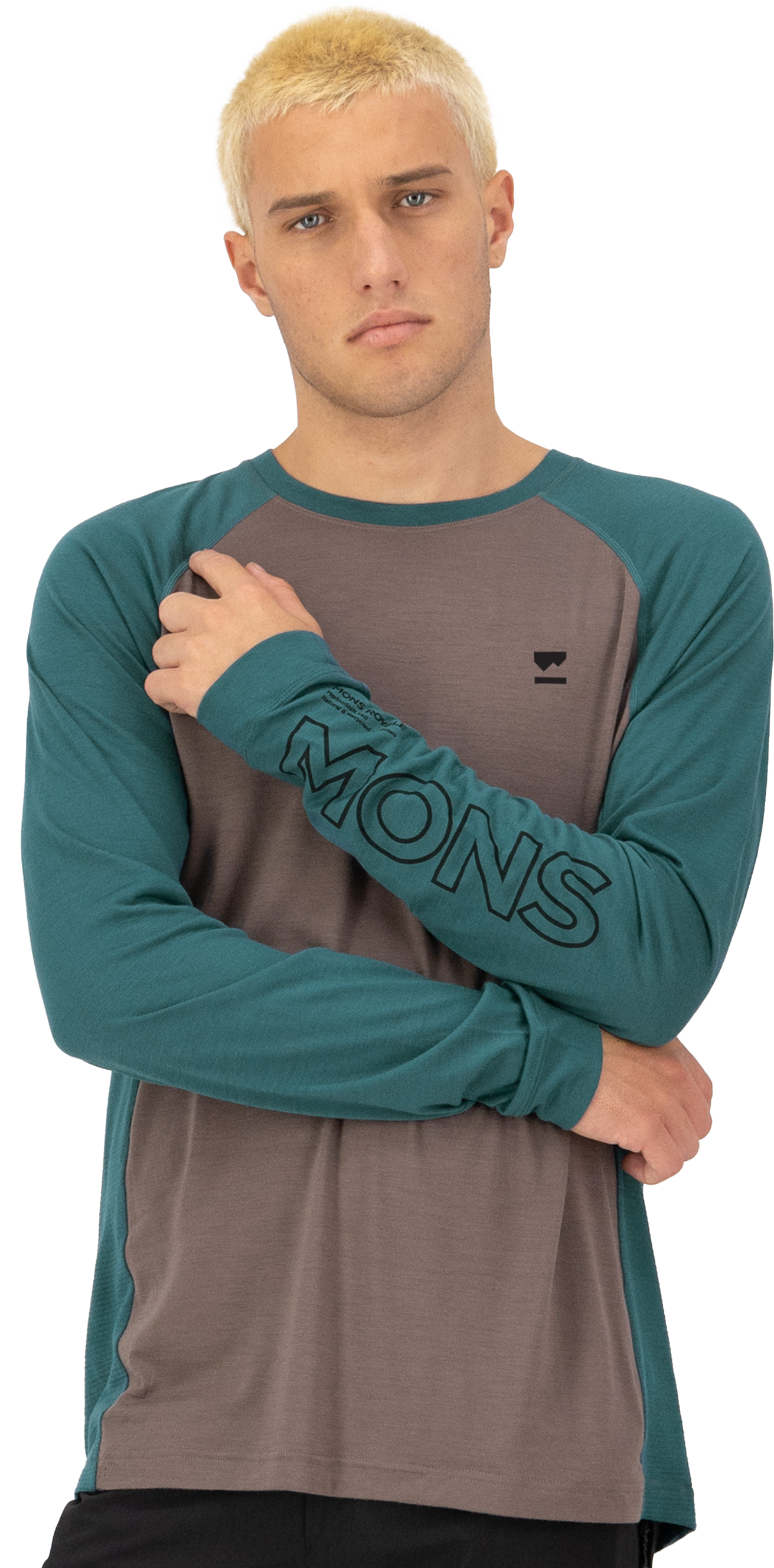 TARN Herren-Merino-Langarmshirt / iron/abyss / L