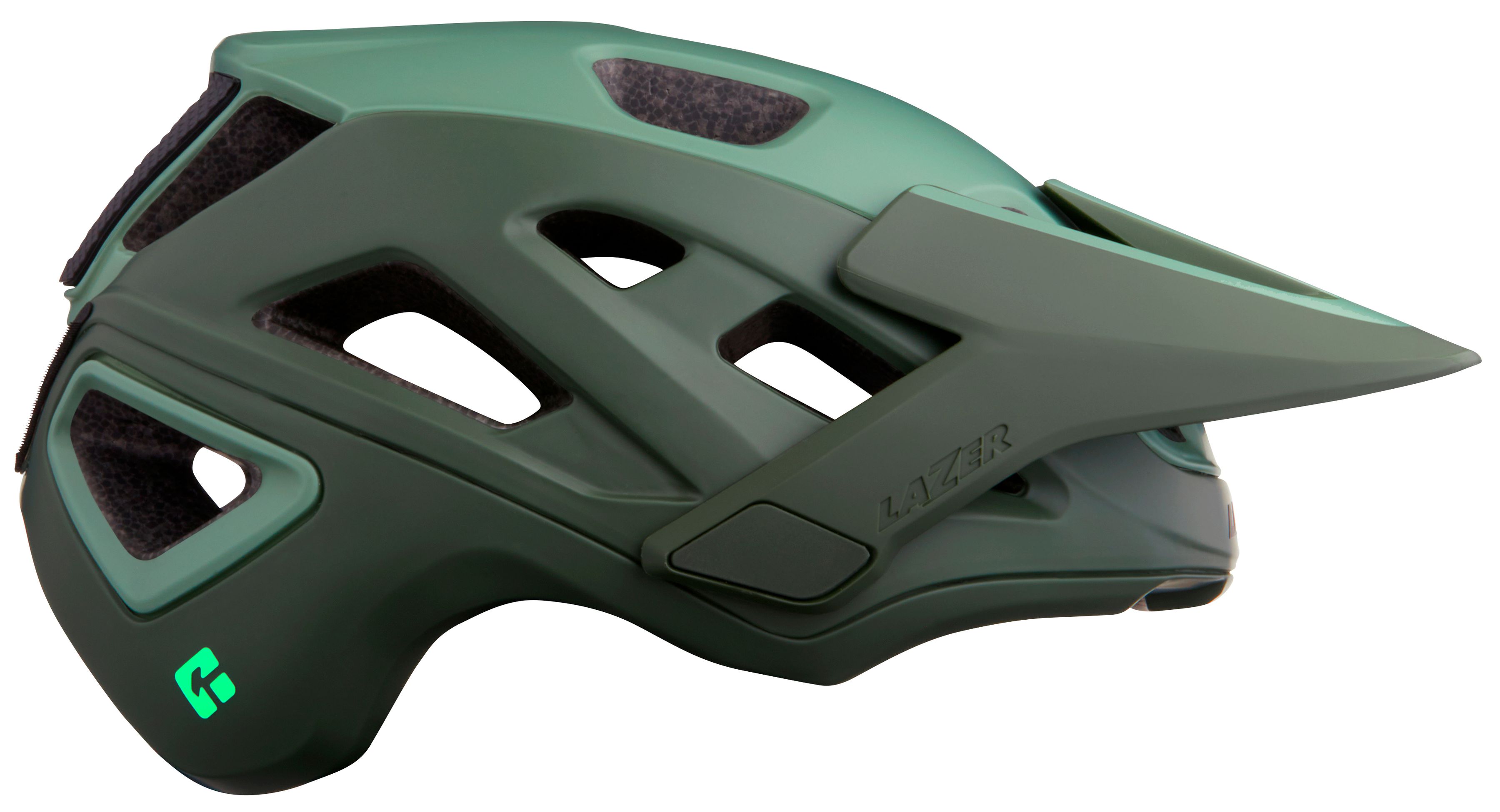 LAZER Unisex MTB Jackal KinetiCore Helm / matte dark green / M
