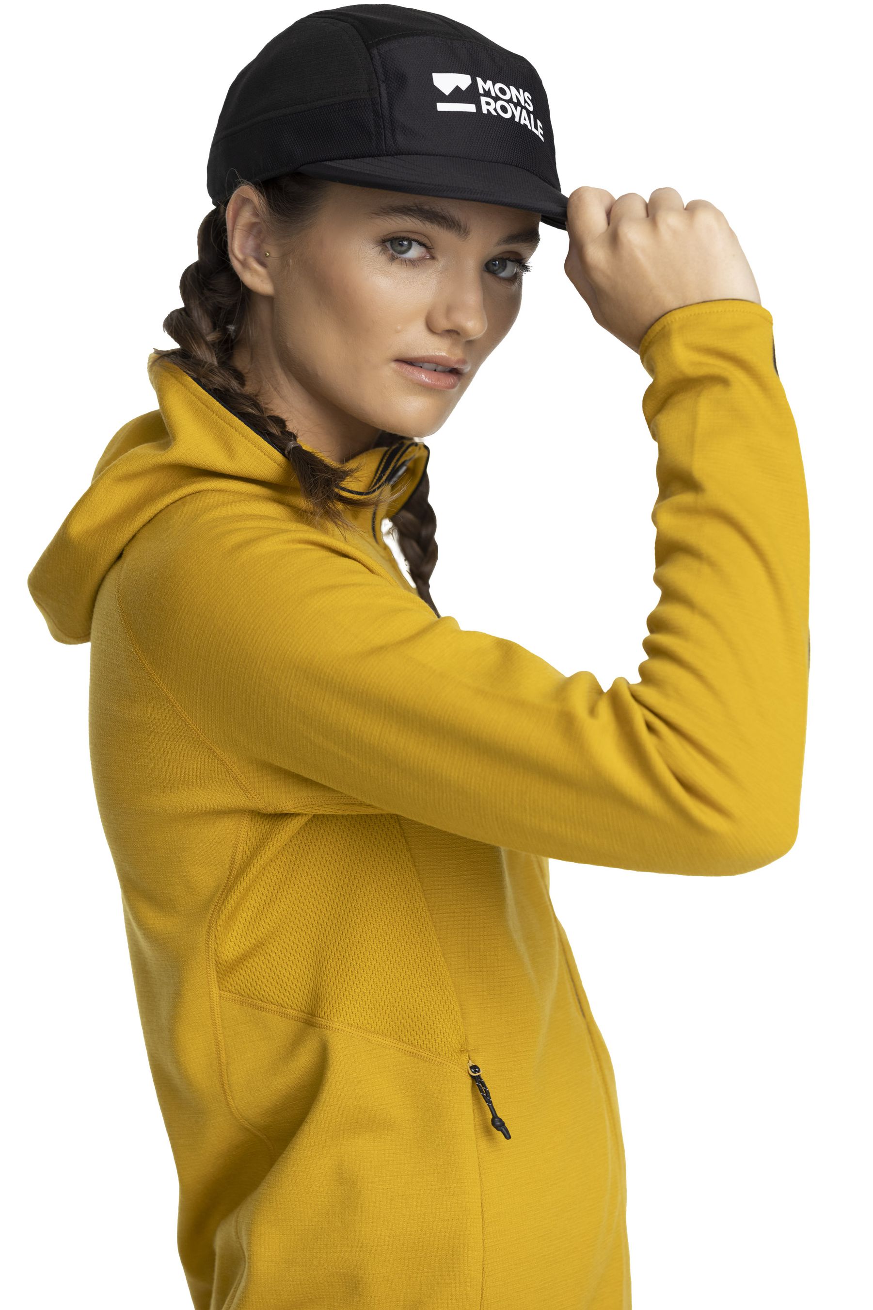 APPROACH Damen-Merino-Kapuzenjacke / turmeric / L