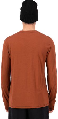 YOTEI Herren-Merino-Langarmshirt / sienna/black / S