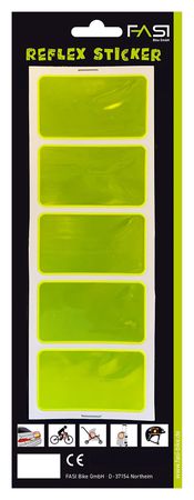 Reflex-Sticker Vierecke gelb / gelb