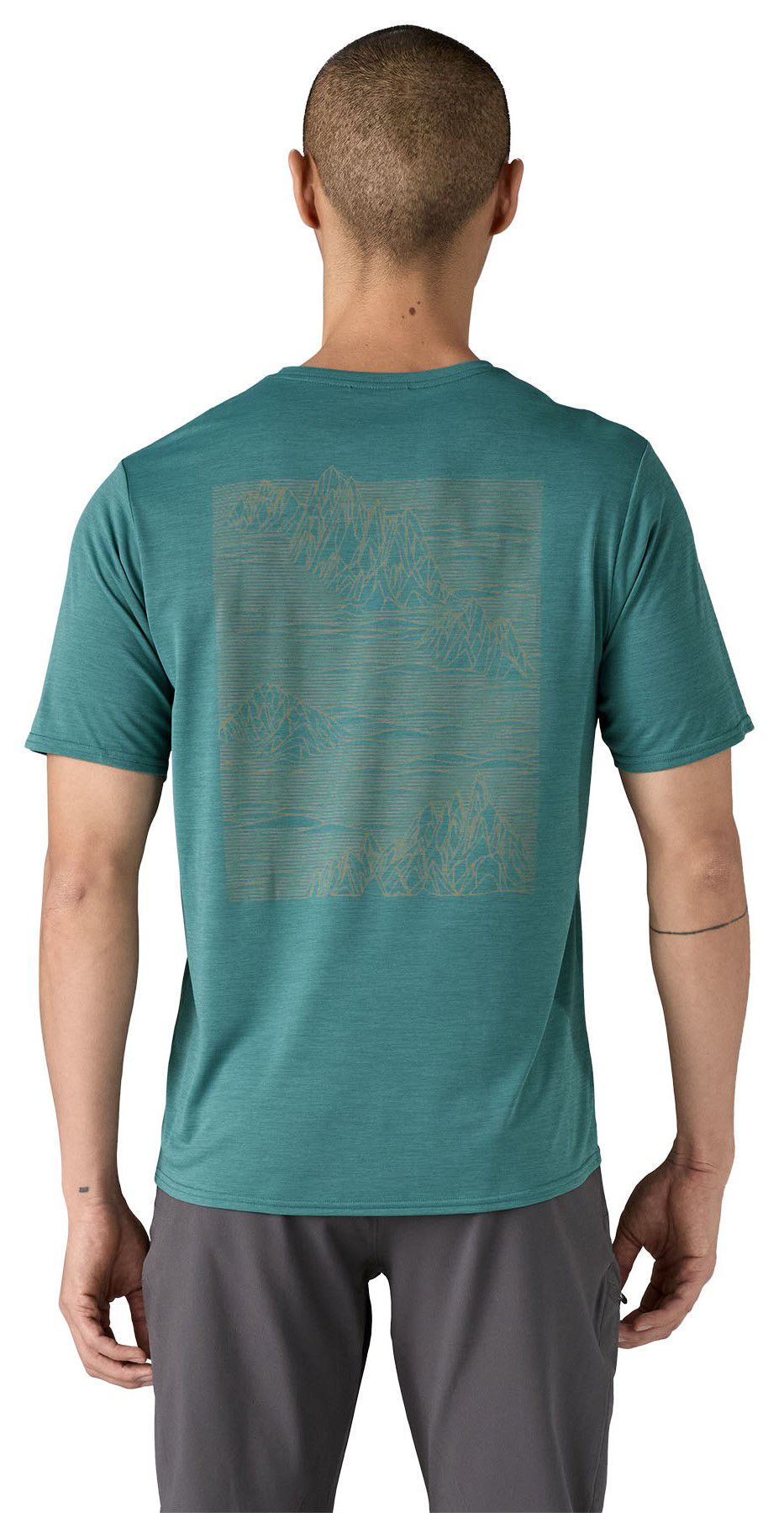 CAP COOL Herren-Kurzarmshirt / strataspire: wetland blue x-dye / M