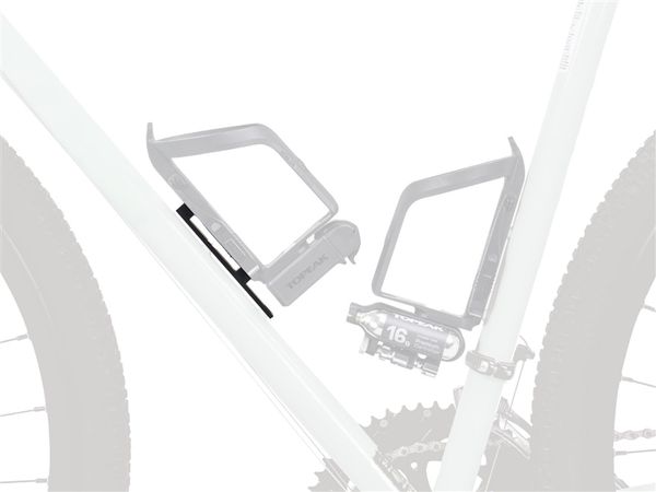 ALT-POSITION Adapter für alternative Bidonhalterbefestigung / schwarz silber