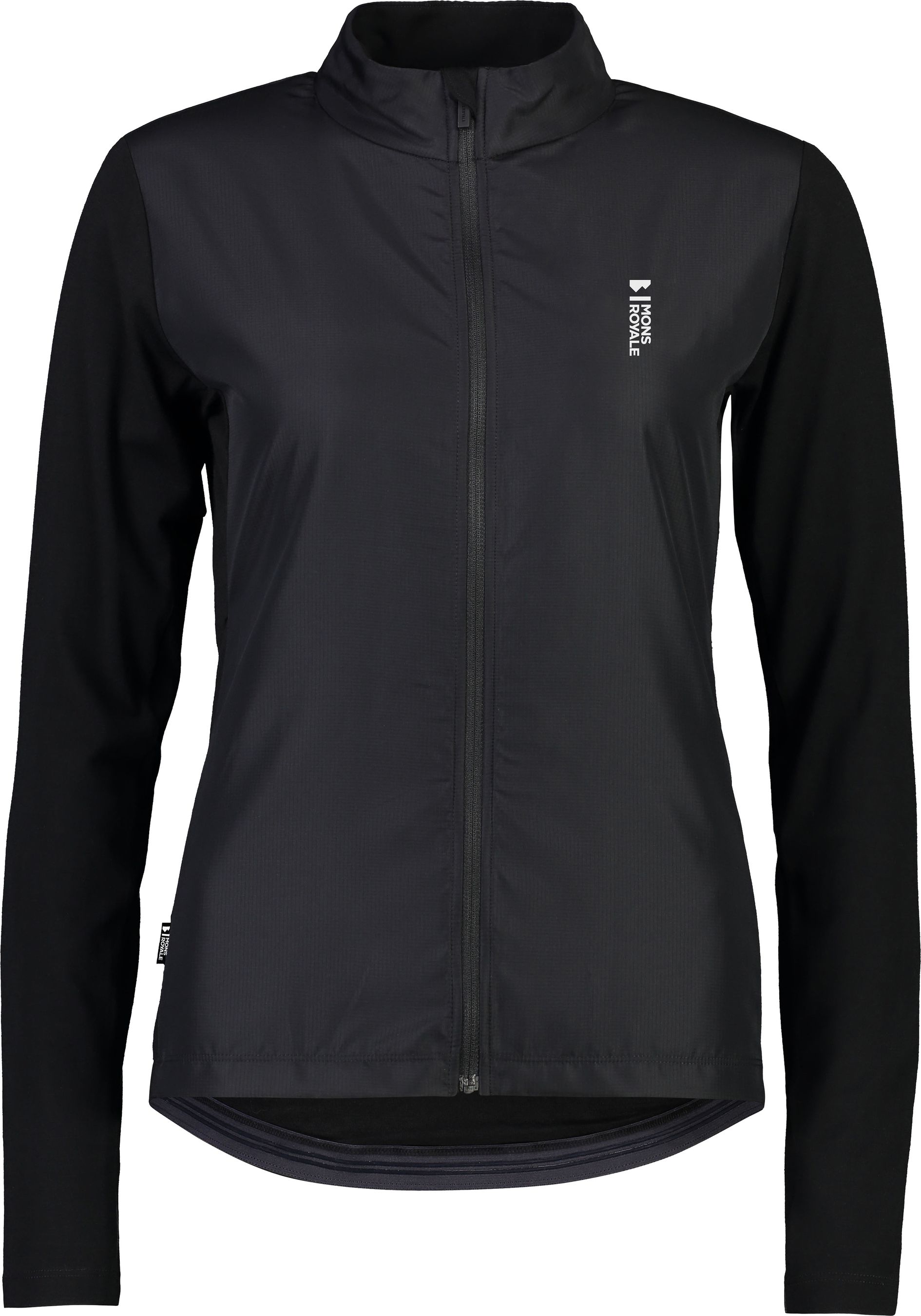 REDWOOD WIND Damen-Merino-Langarmtrikot mit Windschutz / black / S