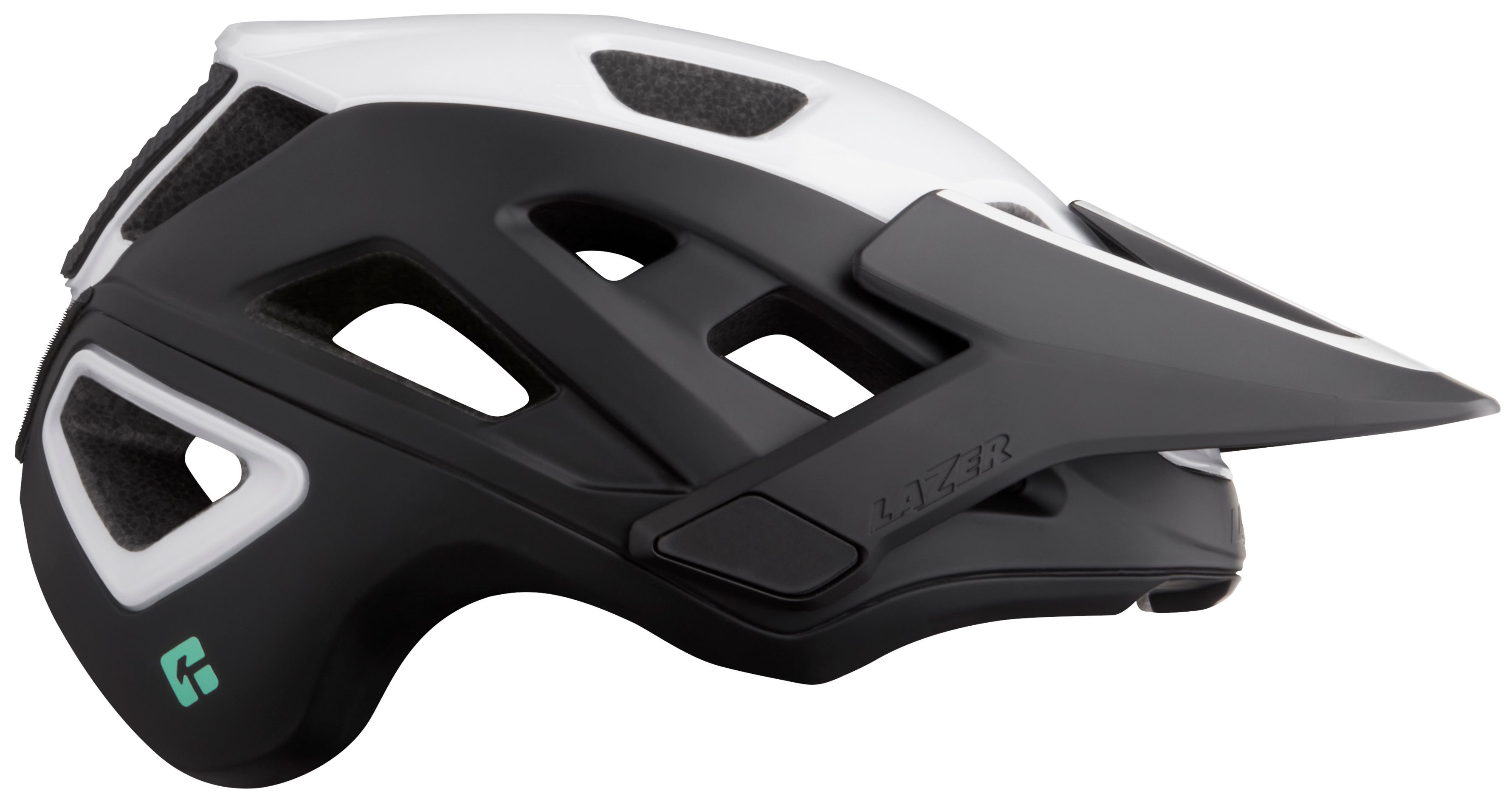 LAZER Unisex MTB Jackal KinetiCore Helm / matte white black / L