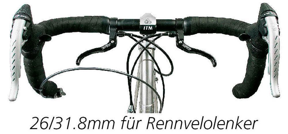 TOP RACE Rennvelo-Zusatzbremshebel / schwarz / 26.0mm