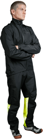 GLIDEWHEEL GTX Herren-Regenhose / black/neon yellow / L