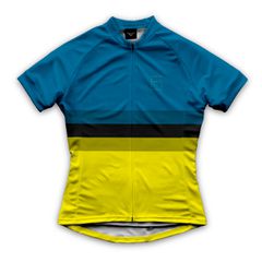 THE SOLOIST Damen-Kurzarmtrikot / cyan / XL