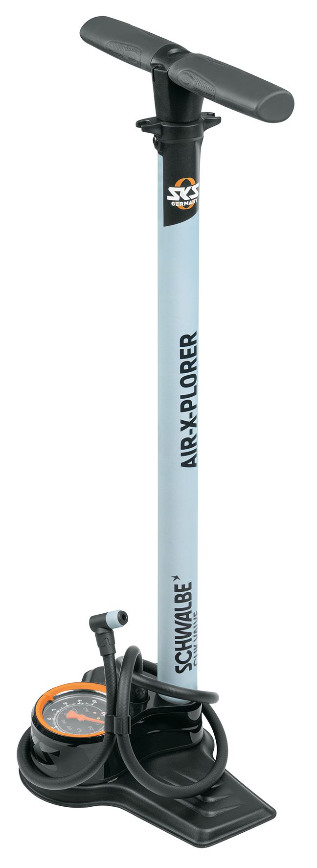 Standpumpe Air-X-Plorer 10.0 Clik Valve / schwarz-sky blue