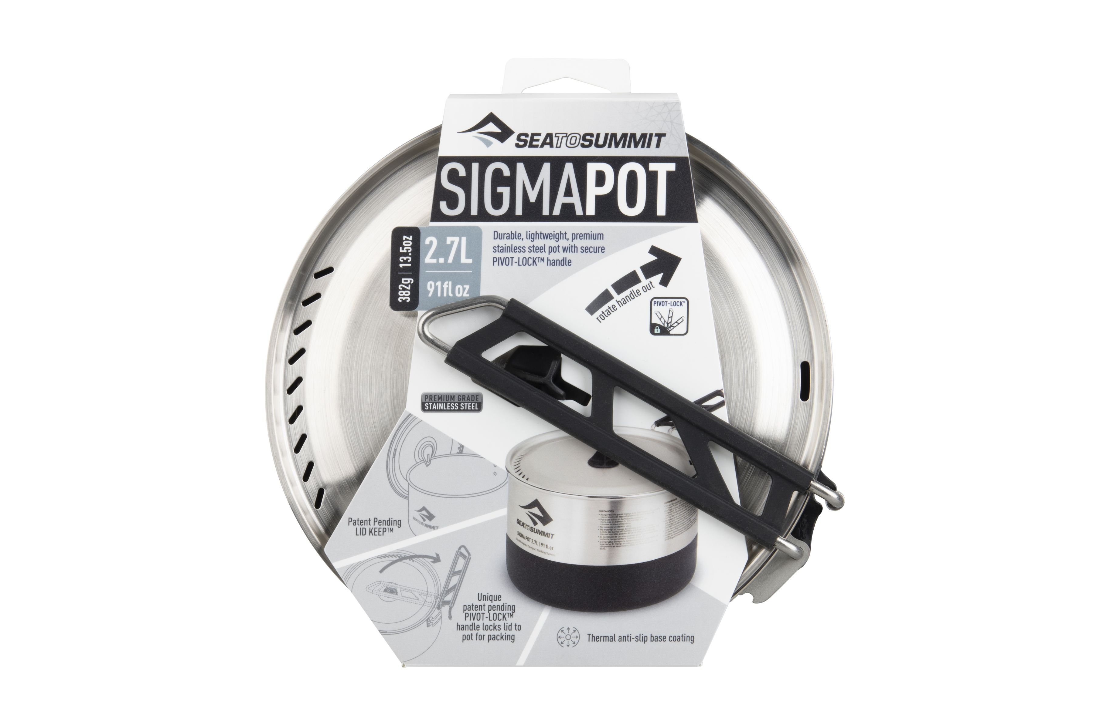 SIGMA POT Edelstahltopf (1.9L, 2.7L) / silber / 1.9L