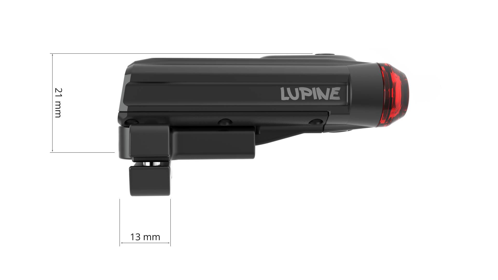 C14 MAG Akku-Rücklicht 45 Lumen / schwarz