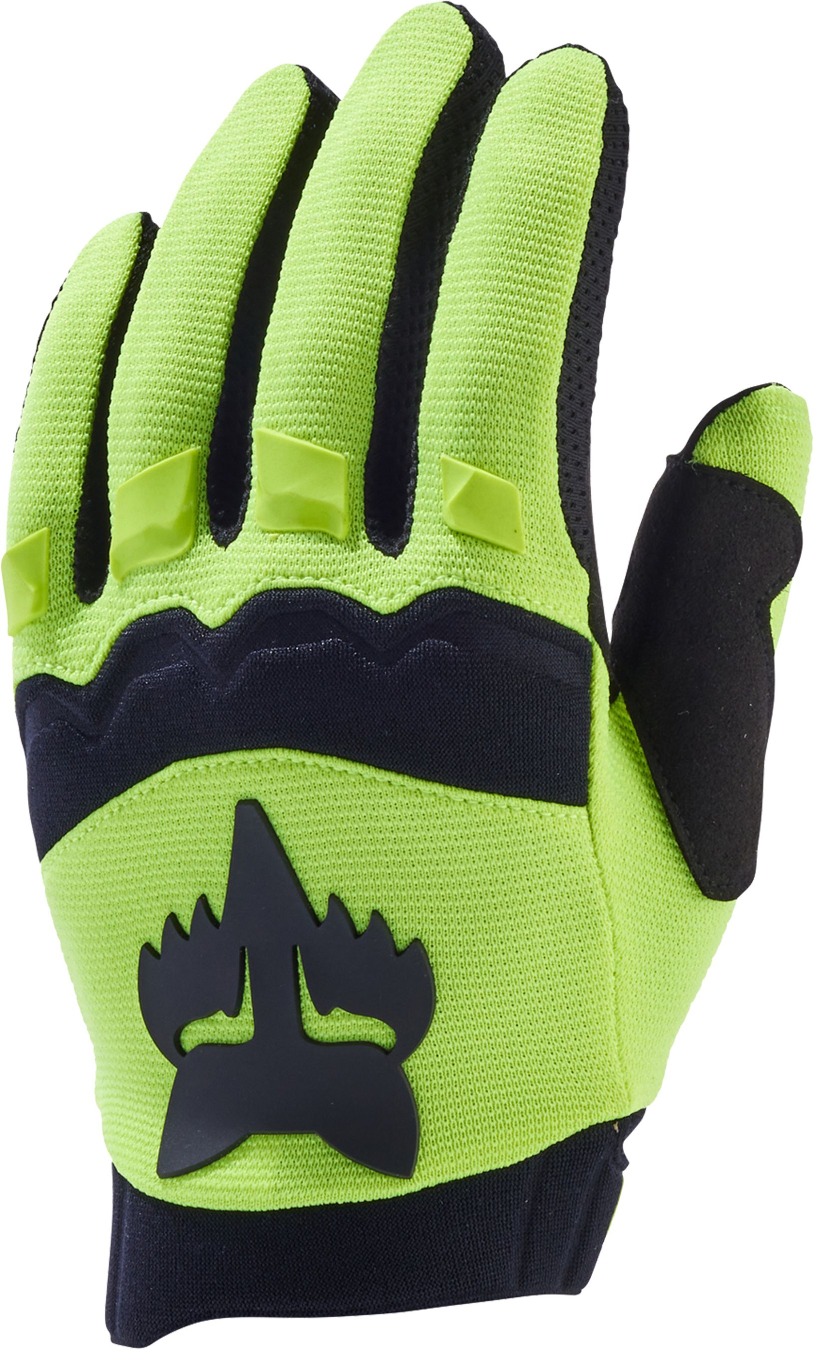 YOUTH DIRTPAW Kinder-Langfingerhandschuhe / flo yellow / L=7