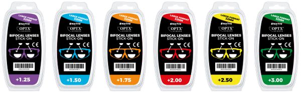 BIFOCAL LENSES aufklebbare Leselinsen / 32mm / +3