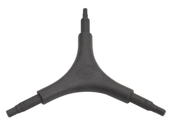 Dreiarmschlüssel schwarz / schwarz / Inbus 2/2.5/3 mm