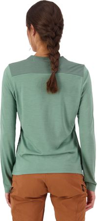 DIVERSION Damen-Merino-Langarmshirt / thyme/cypress / M