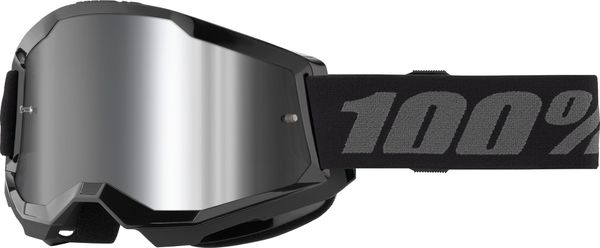 Goggle Strata 2 Junior / Black - Mirror Silver Lens / schwarz