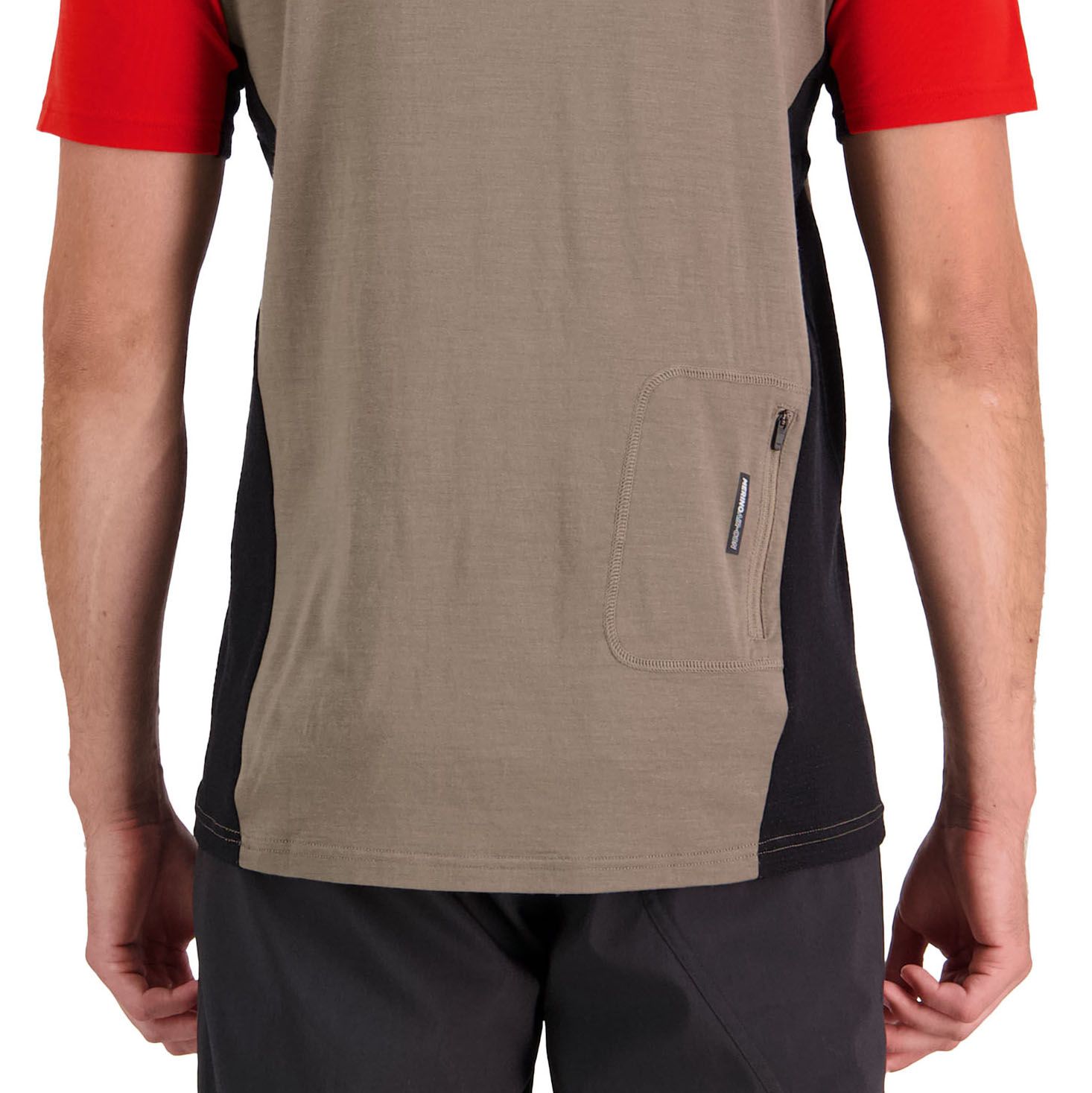 REDWOOD ENDURO Herren-Kurzarmshirt / retro red/black/walnut / S