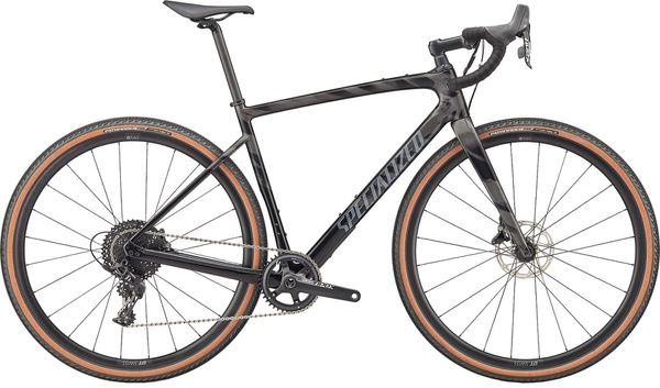 DIVERGE SPORT CARBON Gravelbike / gloss smoke black transparent chrome wild / 49 CM