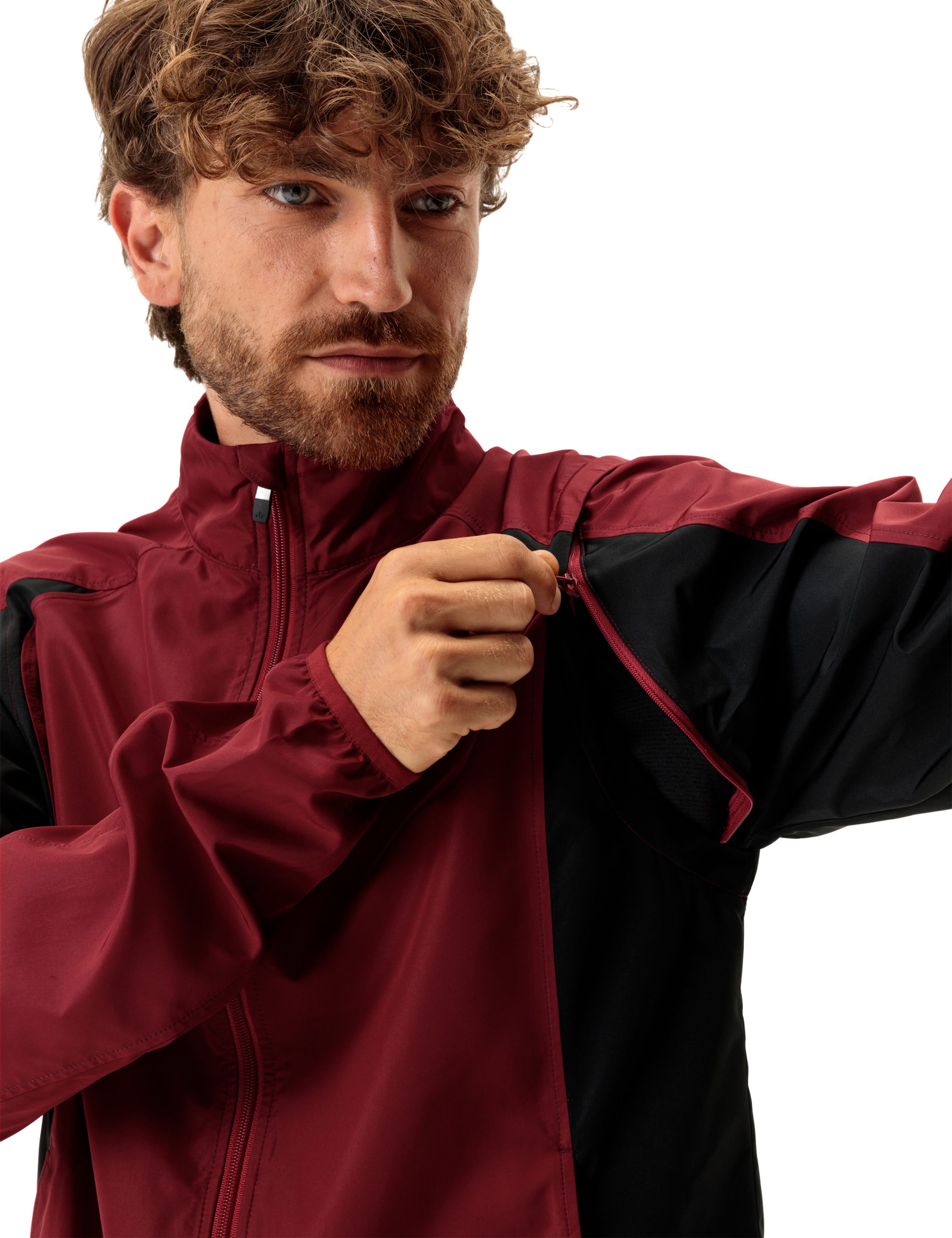 DUNDEE CLASSIC Herren-Zip-off-Windjacke / carmine / S