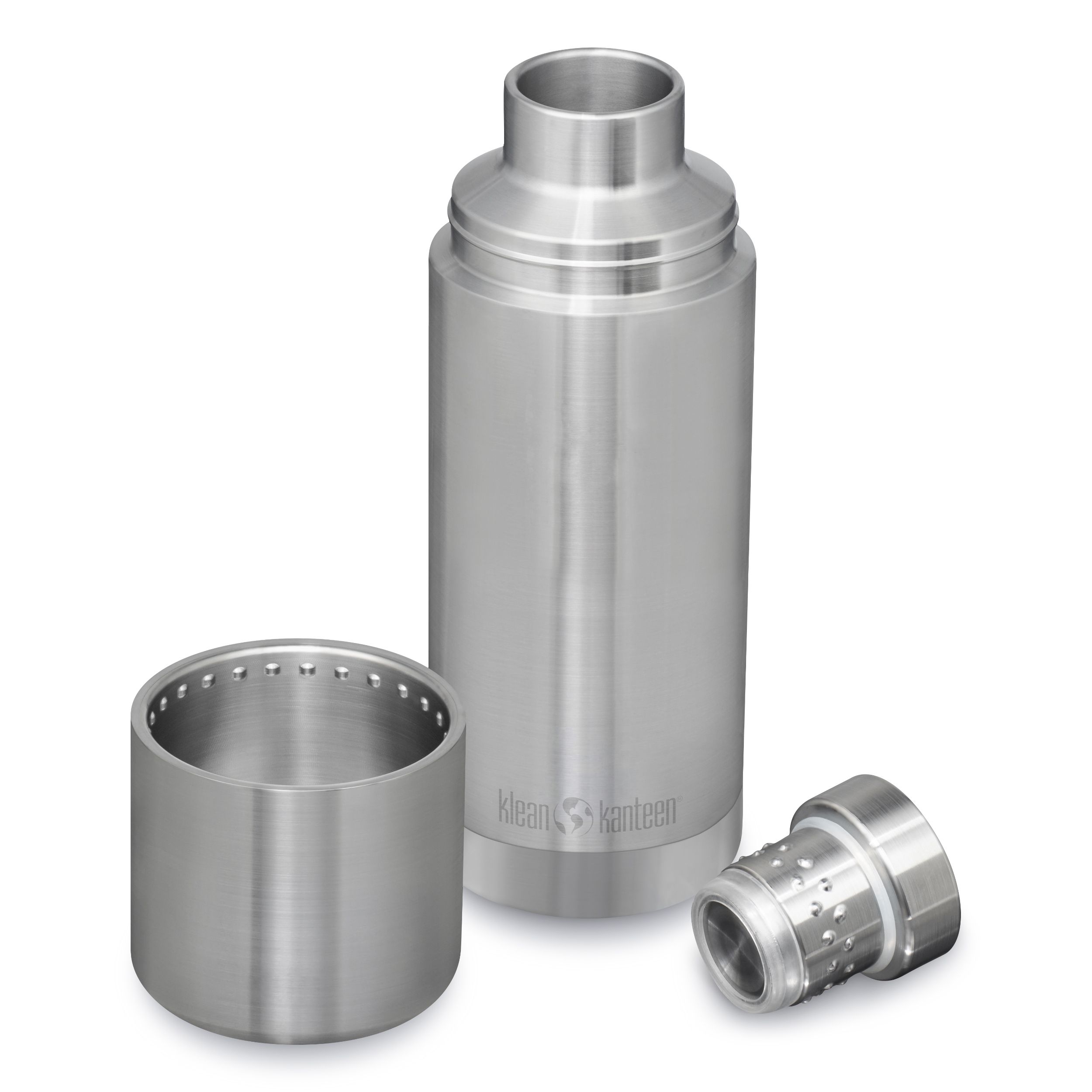 TKPro Thermosflasche 750ml mit Deckel / brushed stainless / 7.5DL