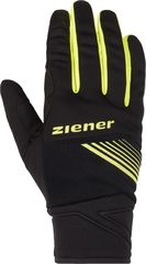 DIRICH TOUCH Unisex-Softshellhandschuhe / black/poison yellow / M=8