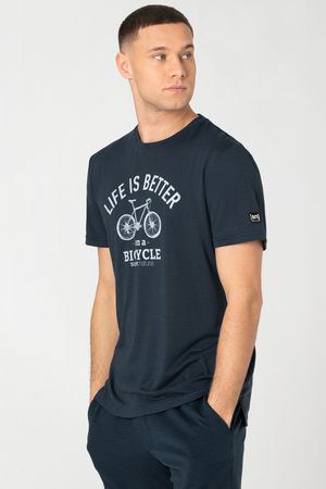 BETTER BIKE Herren-Merino-Kurzarmshirt / blueberry / S