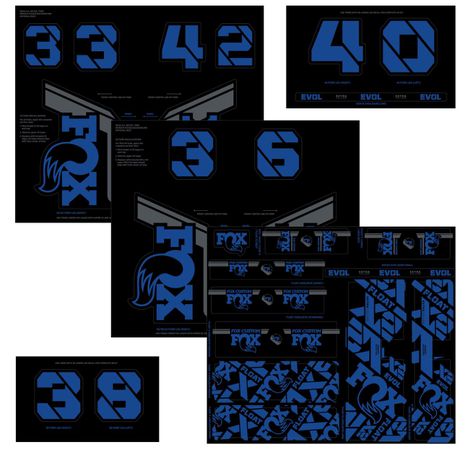 Decal 21 Custom Fork & Shock / Blue