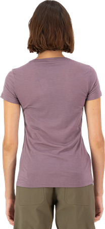 ICON Damen-Merino-Kurzarmshirt / mauve / M