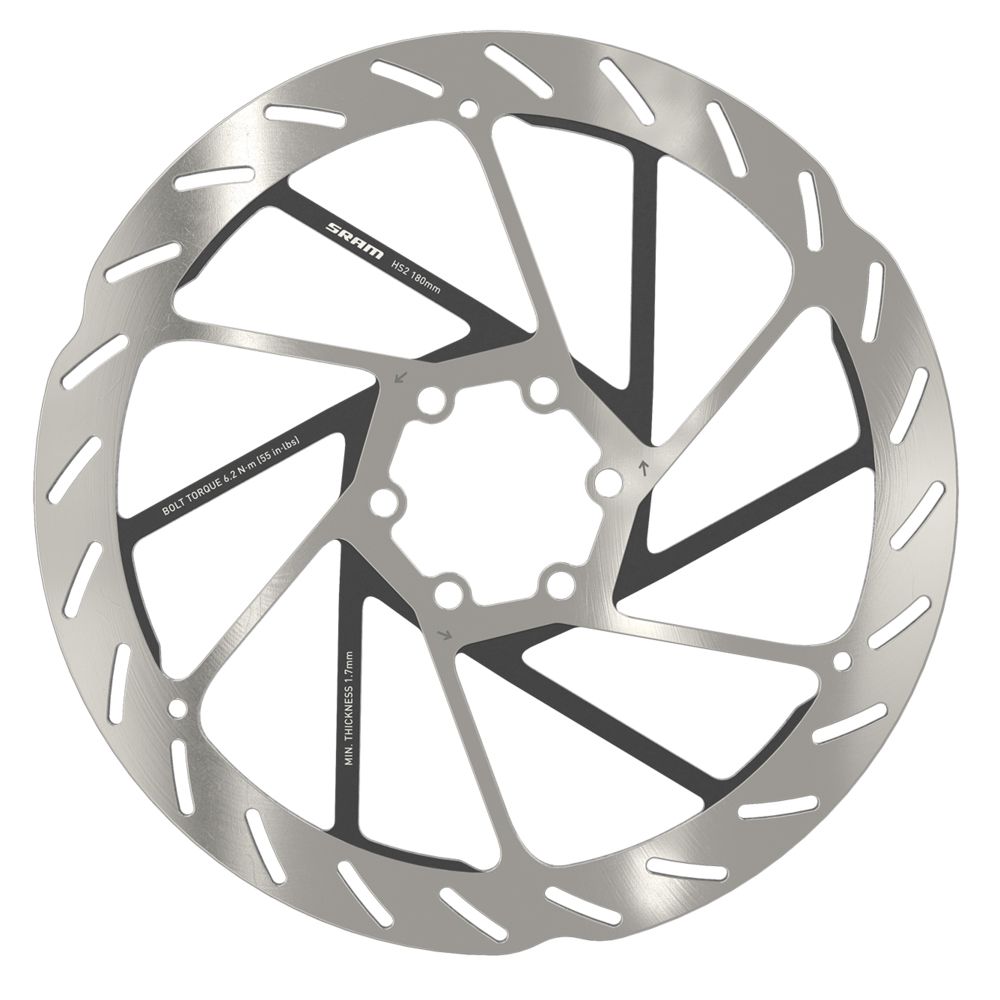HS2 Bremsscheibe 6-Loch / black/silver / 220mm