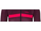 CHRONO Damen-Kurzarmtrikot / dark cherry/raspberry stripe / L