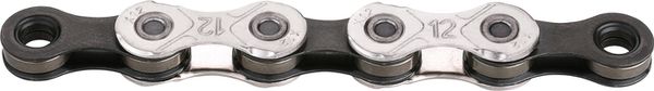 X12 Kette für alle 12fach-Schaltsysteme von Shimano, SRAM, Campagnolo u.a. / silber/schwarz / 12-fach