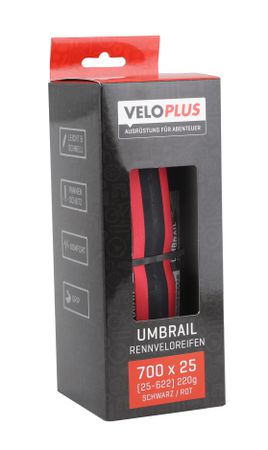 UMBRAIL Rennveloreifen / rot schwarz / 700 X 25C