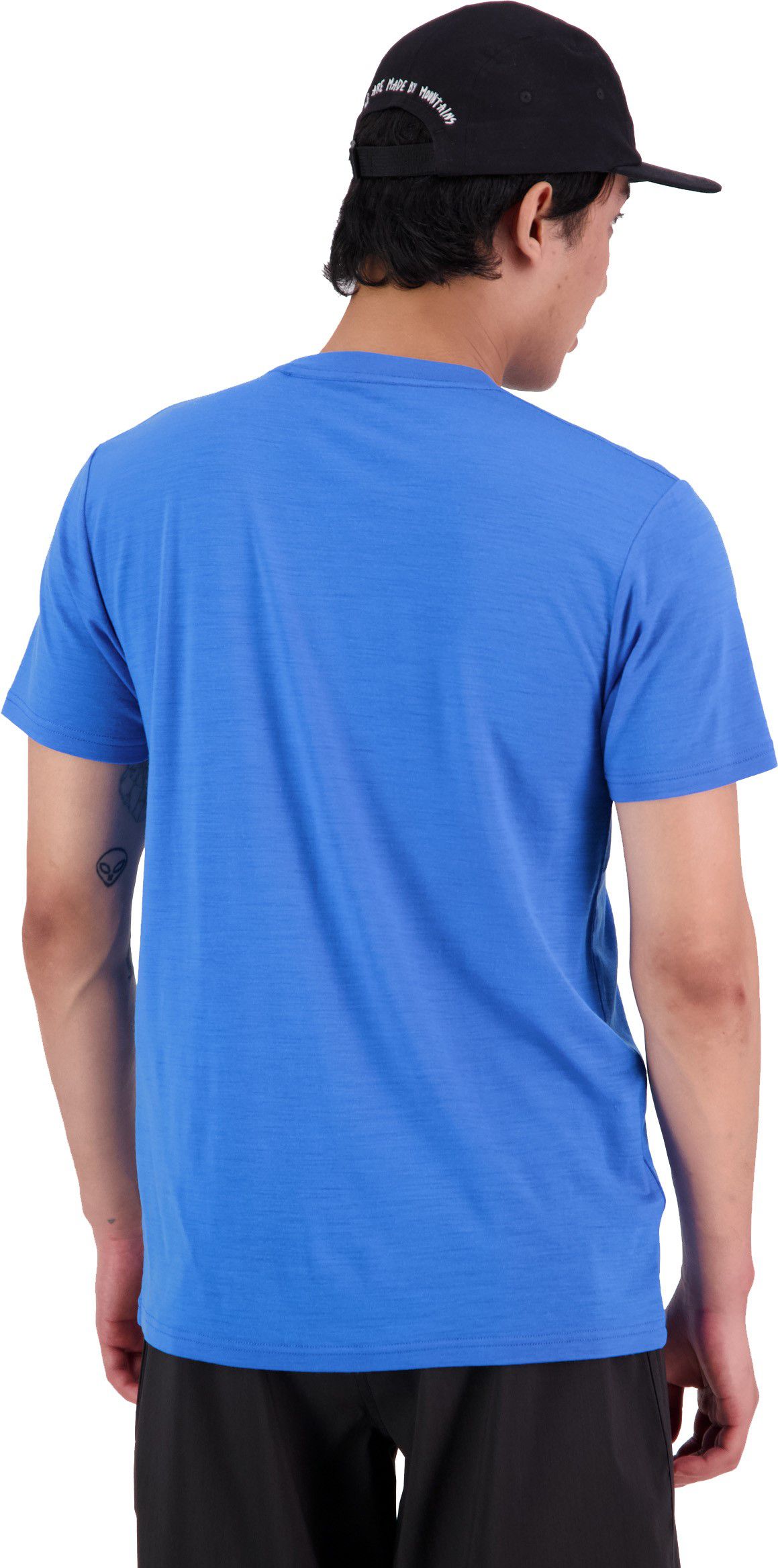 ICON Herren-Merino-Kurzarmshirt / pop blue / S
