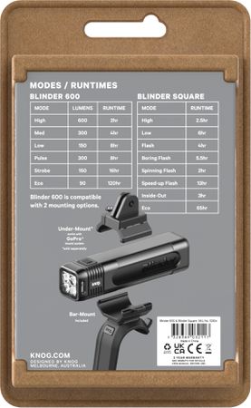 Lichtset Blinder & Square / black / 600/100 Lumen, 189 g