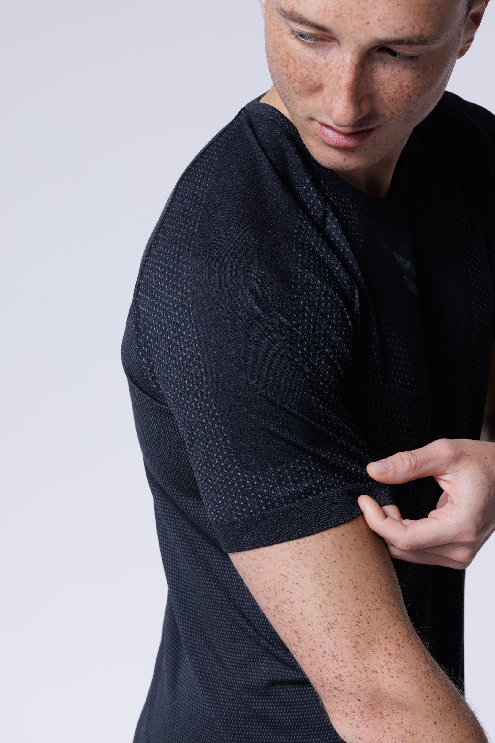 X-Bionic Men XCeed Run Shirt SH SL / X black rhino grey / XL