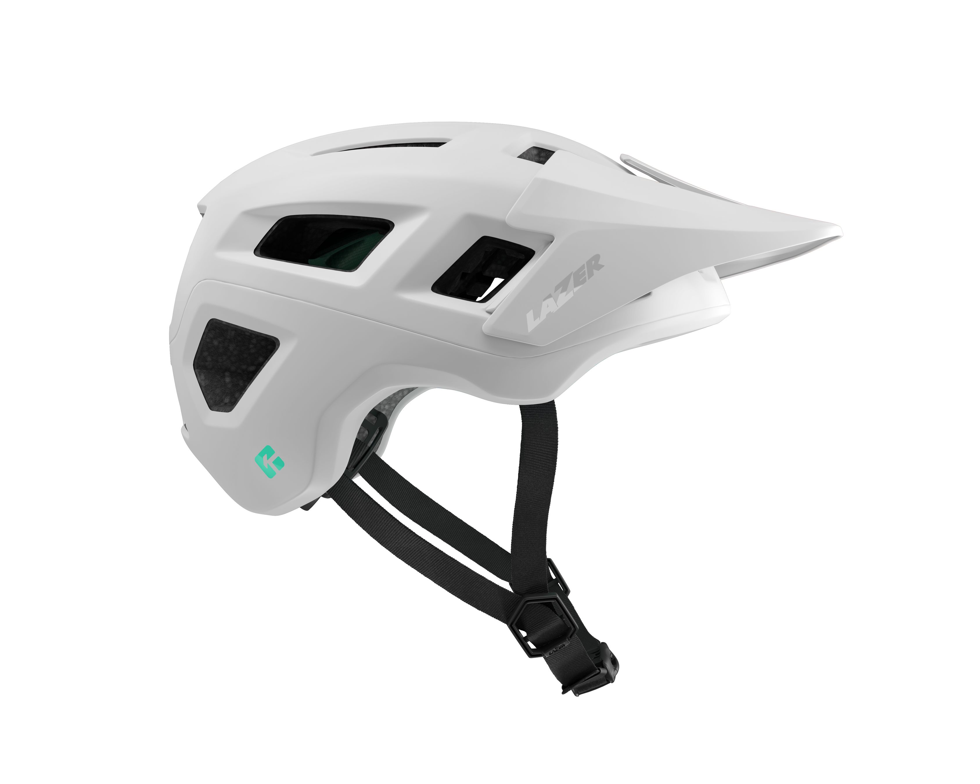 LAZER Unisex MTB Coyote KinetiCore Helm / matte full white / L