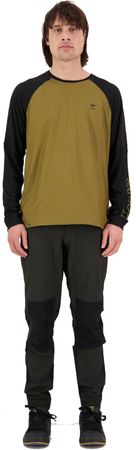 TARN WIND Herren-Merino-Langarmshirt mit Windschutz / lichen/black / XXL