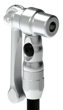 PRESTA PRO HEAD, Presta-Pumpenadapter, Alu / silver