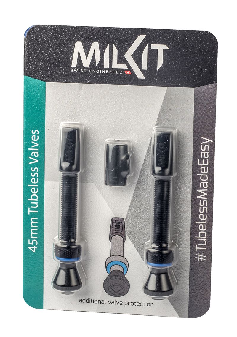 VALVE PACK MILKIT Tubeless Ventile / Schwarz / Ventil Set 45mm