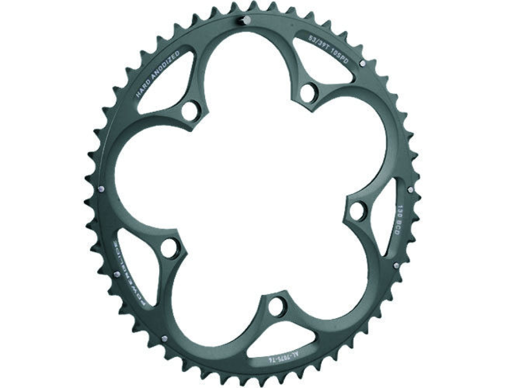 Chainring Road 110 BCD (50-34) 2x10SP / black / 110x50T