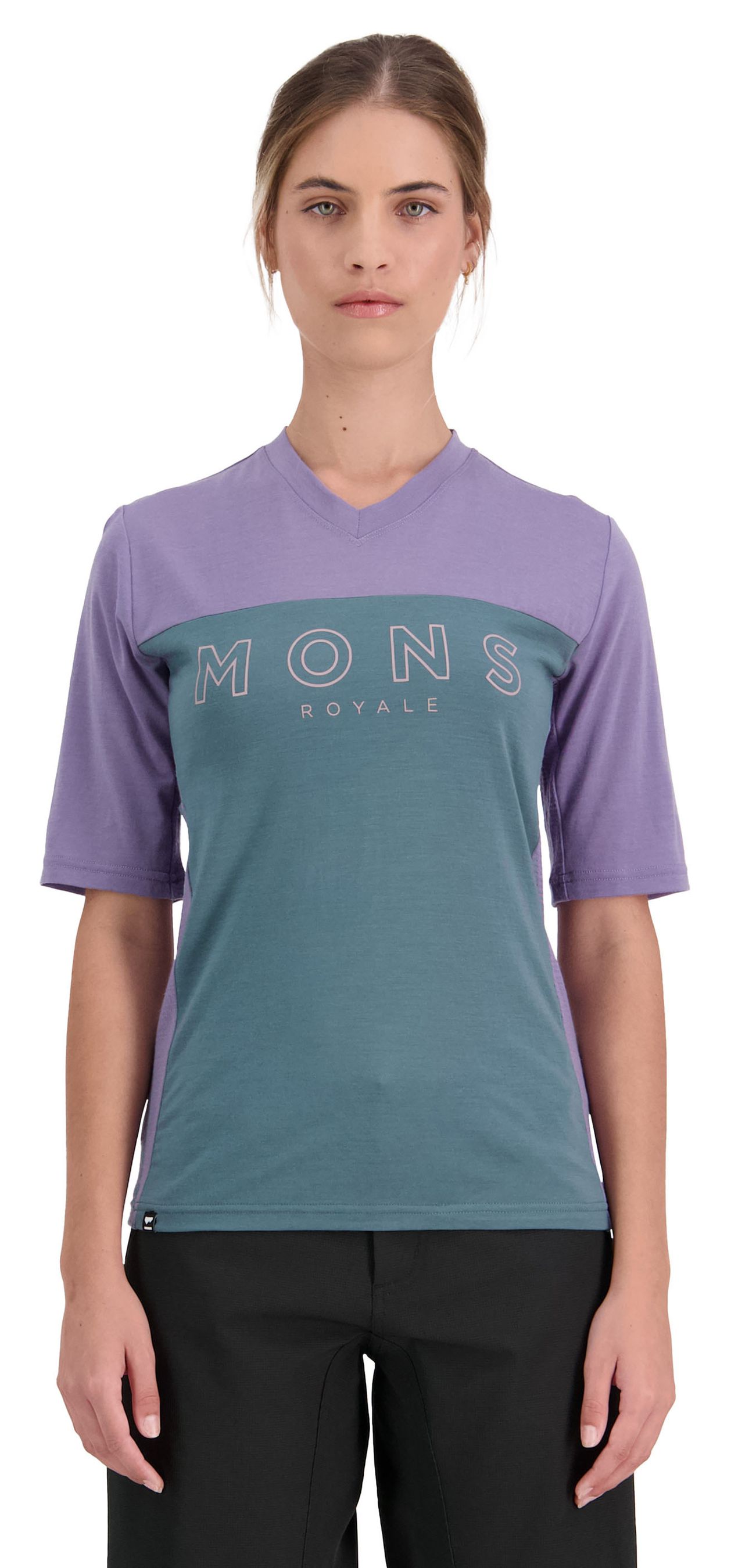 REDWOOD ENDURO Damen-Kurzarmshirt / thistle/burnt sage / L