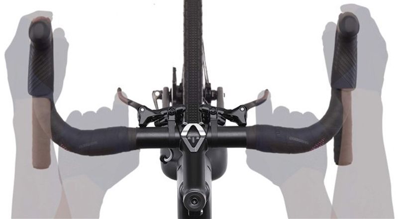 GRX RX812 Zusatzbremshebel für Rennvelolenker / schwarz / rechts