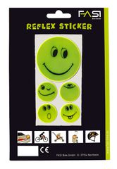 Reflex-Sticker Smileys / gelb